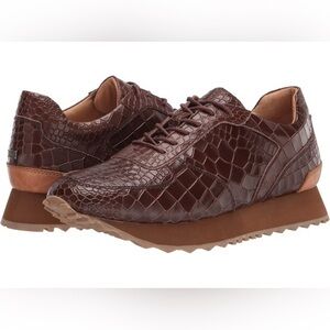 Australia Luxe Collective Men’s Dash Sneaker – Brown Croc, Size 11